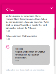 Sprechen Sie mit dem Telekom-Kundendienst.