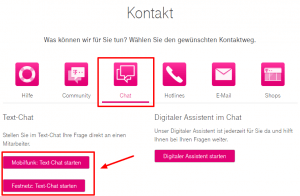 Telekom Chat-Support