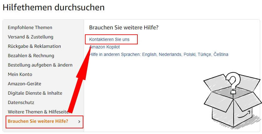 Amazon kontaktieren
