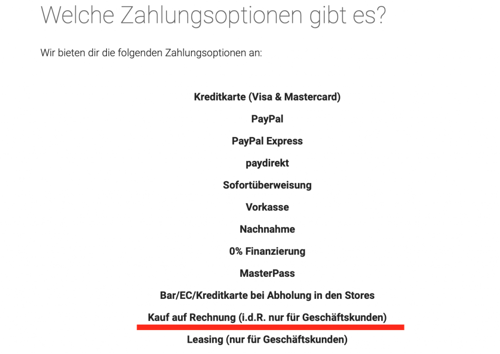 Notebooksbilliger Zahlungsmöglichkeiten: Kreditkarte (Visa & MasterCard), PayPal und PayPal Express und mehr