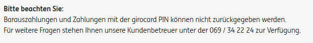 Wird angezeigt, wenn Sie eine sofortige Gebühr erstatten können