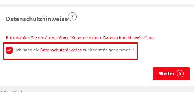 Datenschutzinformationen akzeptieren