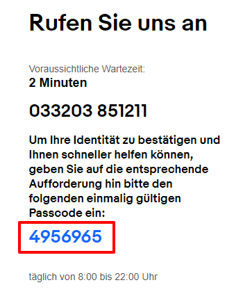 korrigiere deine PIN bei ebay