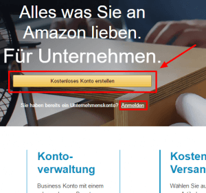 Amazon-Business-Konto erstellen