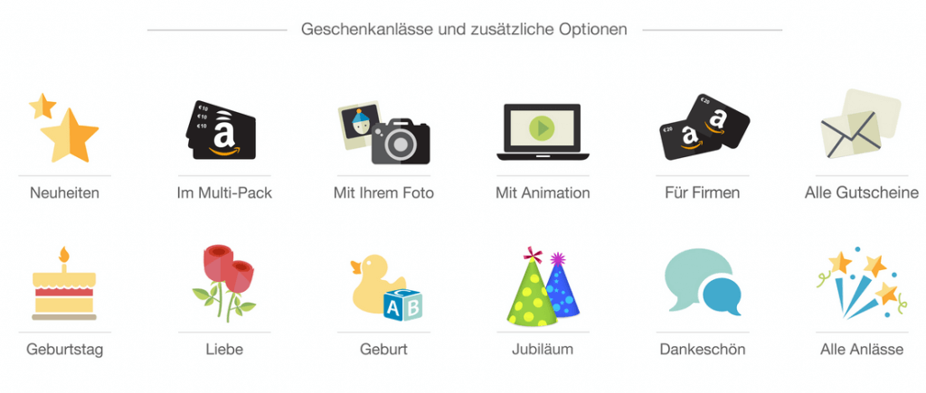 Amazon Gutschein Anlass