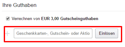 Gutscheincode amazon