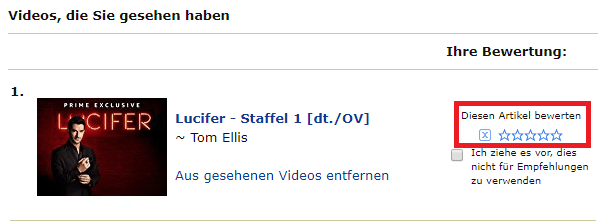 Amazon Videotitel bewerten