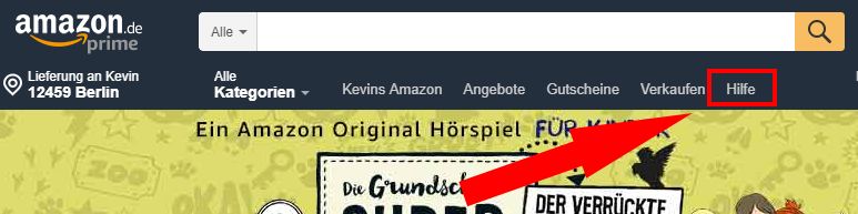 Gehen Sie zur Amazon-Hilfe