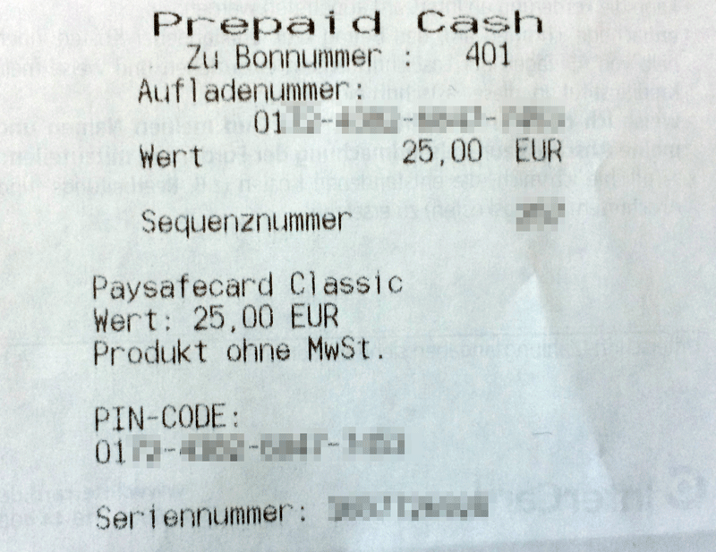 paysafecard-bon