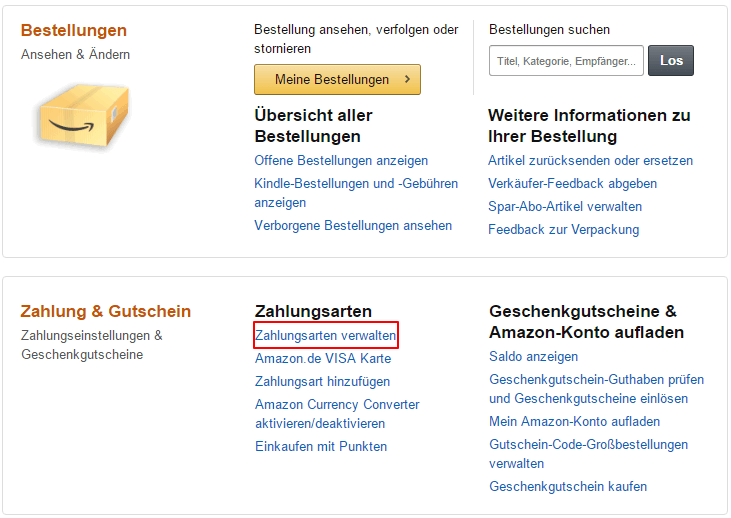 23-1 Amazon-Zahlungsmethode