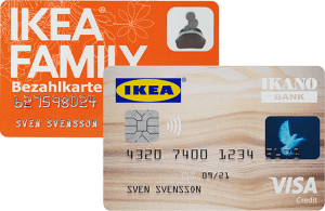 Die IKEA FAMILY-Karte und die Kreditkarte im Vergleich