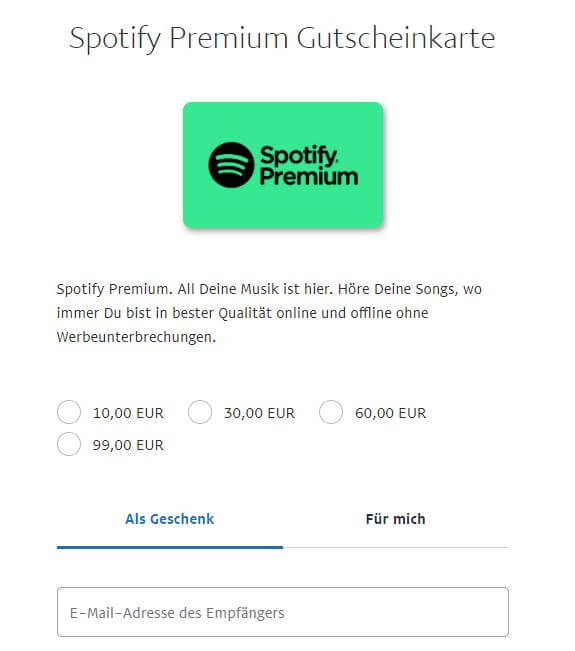 Spotify Premium-Guthaben kaufen