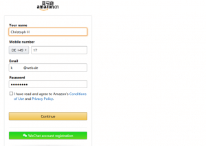 Amazon China-Zeichen