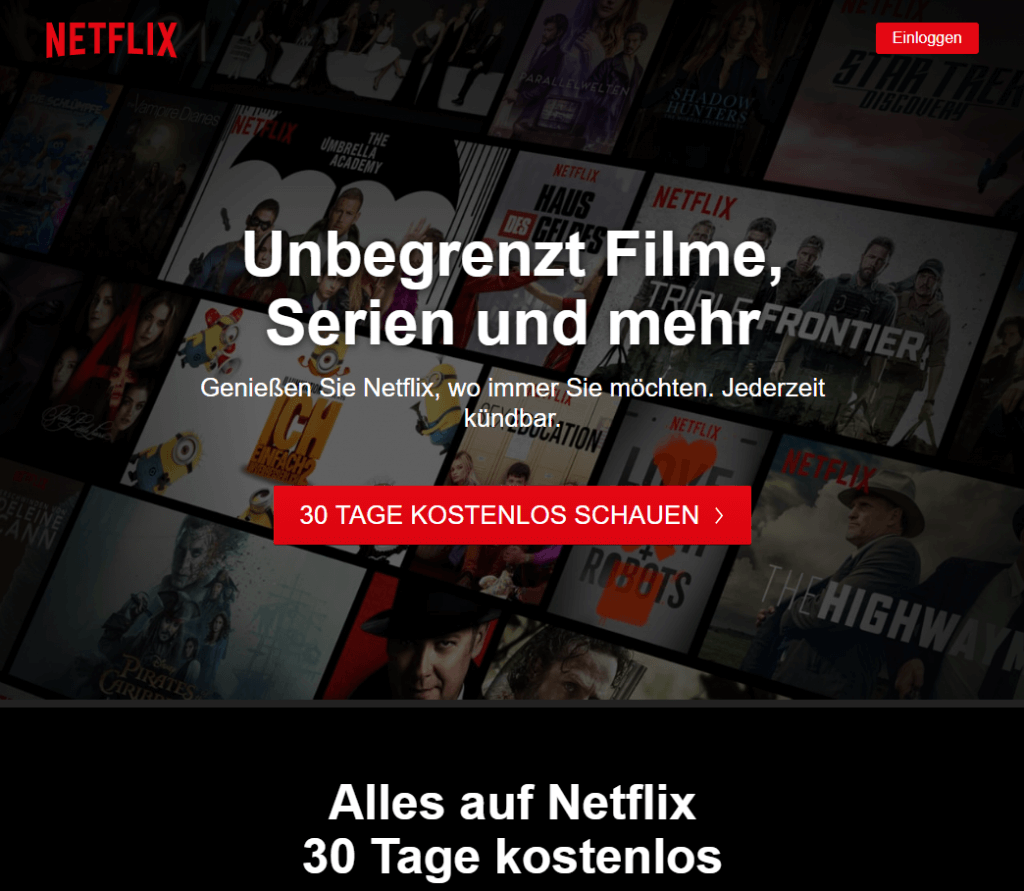 Netflix kostenlos testen